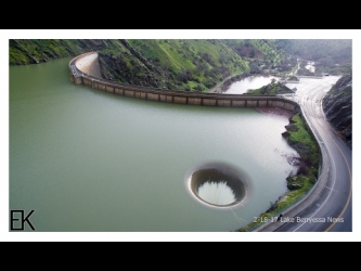 Glory Hole árapasztó a Berryessa tónál