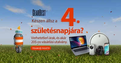 Gearbest 4. születésnap – Kuponok, játékok, akciók