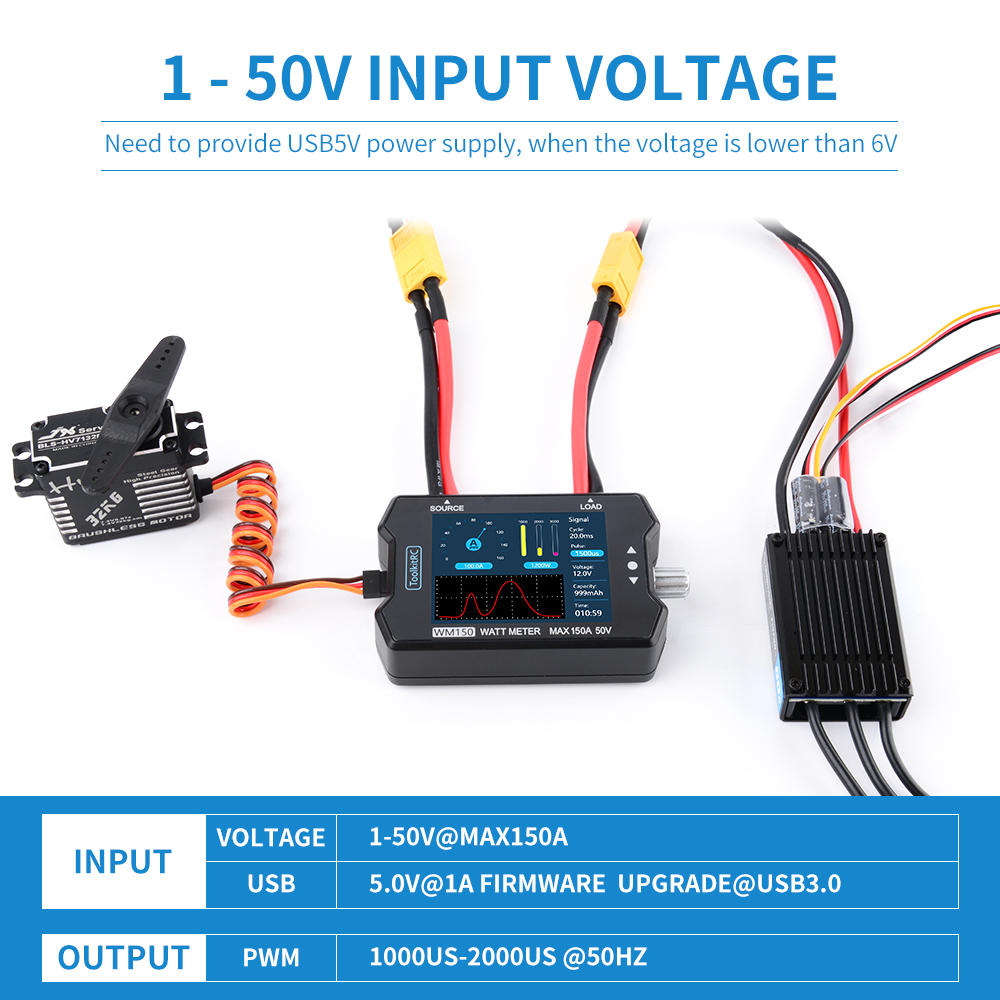 ToolkitRC WM150 150A 50V Watt Meter Power Analyzer